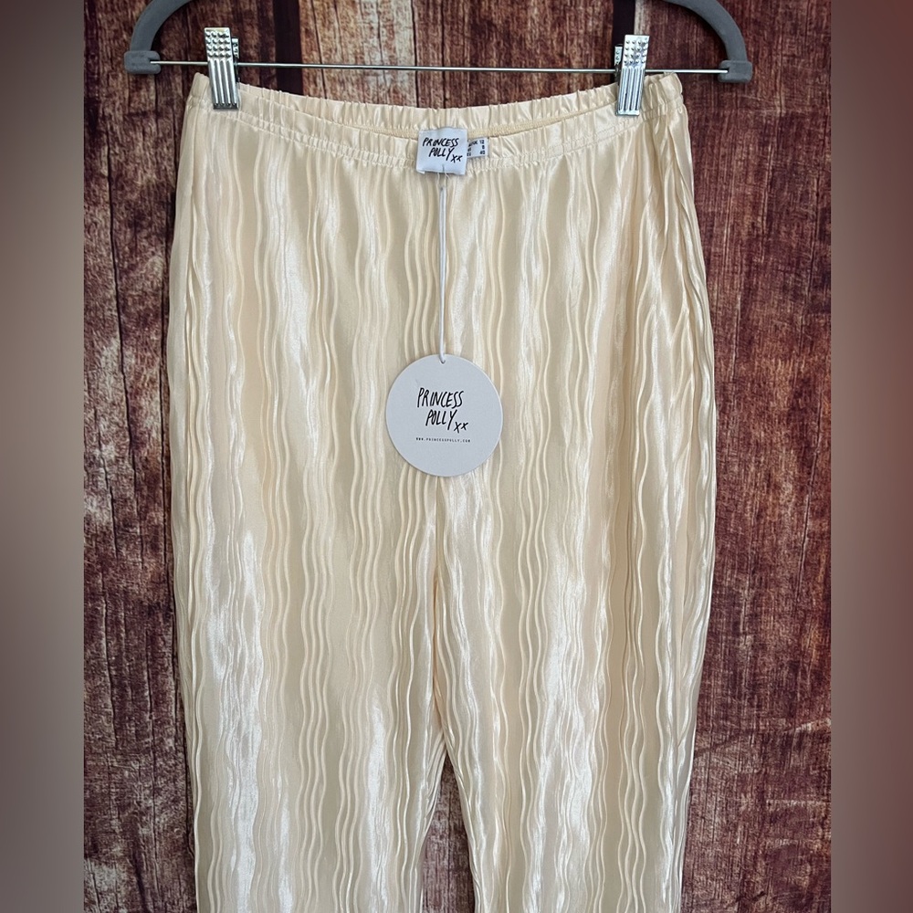 Princess Polly | NWT Naida Satin Flare Pants - Picture 2 of 5